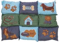 Trixie hondenkussen patchwork blauw / groen - thumbnail