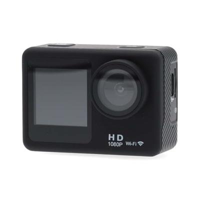 Action Cam | Dubbel scherm | 1080p@30fps | 12 MPixel | Waterbestendig tot: 30.0 m | 70 min | Wi-Fi | App beschikbaar voor: Android™ / IOS | Mounts inbegrepen | Zwart - thumbnail