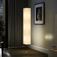 VidaXL Vloerlamp met stalen standaard 170 cm beige - thumbnail