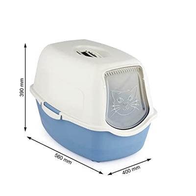Rotho bailey kattenbak eco blauw/zand - thumbnail