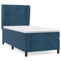 Boxspring met matras fluweel donkerblauw 80x200 cm - thumbnail
