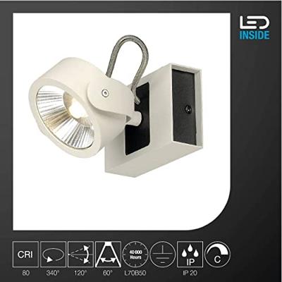SLV Richtbare spotKalu Led 13cm - 17w - 3000K wit - 1000128