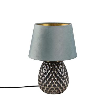 Trion Aroniz Groene Keramische LED Tafellamp met E27 Fitting