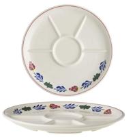 Boerenbont Fondue Gourmet bord 23cm set van 2 stuks - thumbnail