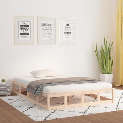 Bedframe massief hout 135x190 cm