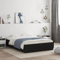 Bedframe met lades bewerkt hout bruin eikenkleur 120x190 cm - thumbnail
