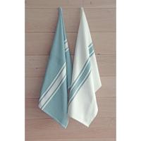 Handdoek Payton, ft 50 x 70 cm, gestreept, minéral, pak van 6 stuks - thumbnail