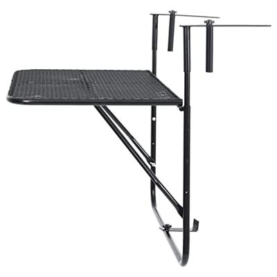 VidaXL Balkontafel 60x40 cm staal zwart