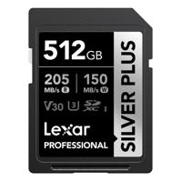 Lexar Silver Plus 512GB SDXC UHS-I V30 - R205/W150 MB/s - thumbnail