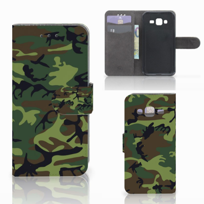 Samsung Galaxy J3 2016 Telefoon Hoesje Army Dark Samsung Galaxy J3 2016 Telefoon Hoesje Army Dark