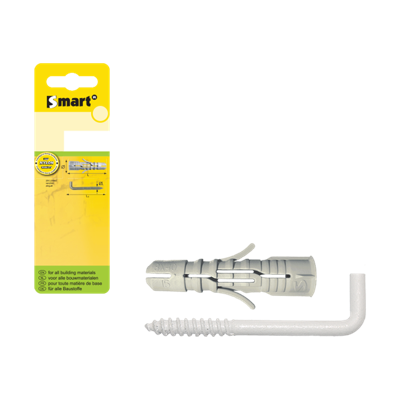 pgb-Europe SMART | plug + schroefduim Ø 8x40 Epoxy wit | 4 st SM0PSDN0508080040H