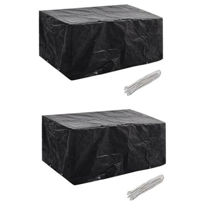 VidaXL Tuinmeubelhoezen poly rattan 2 st 4-persoons 180x140 cm