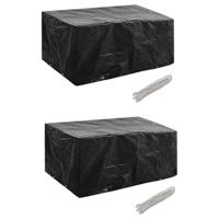 VidaXL Tuinmeubelhoezen poly rattan 2 st 4-persoons 180x140 cm - thumbnail