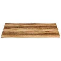 Tafelblad met natuurlijke rand 100x80x2,5 cm massief mangohout - thumbnail