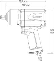 HAZET Slagmoersleutel 9012EL-SPC · Losdraaimoment maximaal [Nm]: 1700 Nm · 1/2 inch (12,5 mm) vierkant massief · Krachtig slagwerk met dubbele hamer - thumbnail