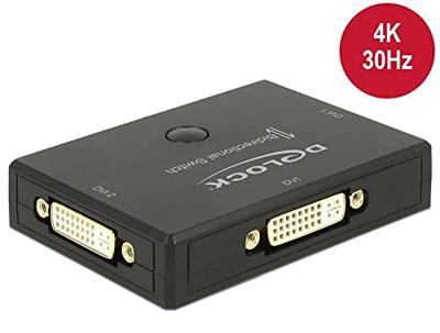 DeLOCK dvi 2 - 1 switch bidirectional 4k 30 hz dvi switch (zwart)