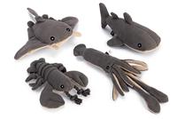 Beeztees Minus One hondenspeelgoed walvis grijs - thumbnail