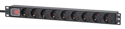 Intellinet 715133 19 inch Stekkerdoos voor patchkast 1 HE Geaarde contactdoos Met schakelaar Zwart Intellinet 715133 19 inch Stekkerdoos voor patchkast 1 HE Geaarde contactdoos Met schakelaar Zwart