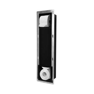 Inbouw Toiletrolhouder en Reserverolhouder Wiesbaden Mat Zwart OP=OP Inbouw Toiletrolhouder en Reserverolhouder Wiesbaden Mat Zwart OP=OP