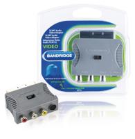 SCART-Adapter SCART Male - S-Video Female + 3x RCA Female Grijs - thumbnail