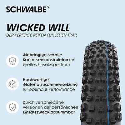 Schwalbe Buitenband 27.5-2.40(62-584) wicked will evo superg e50 zw.