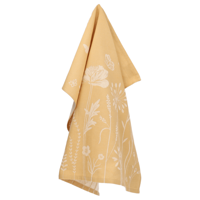 Bunzlau Castle - Theedoek 65x65cm Wild Flowers geel (GOTS) - thumbnail