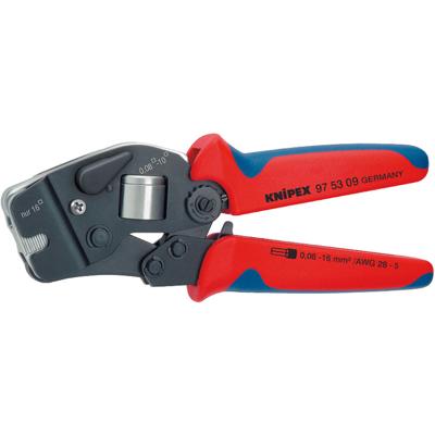 Knipex Zelfinstellende krimptang voor adereindhulzen gebruineerd 190 mm - 975309