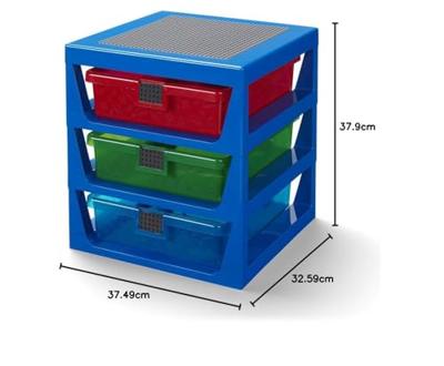 Room Copenhagen LEGO Iconic 3-Drawer Rack opbergdoos Room Copenhagen LEGO Iconic 3-Drawer Rack opbergdoos