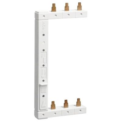 Hager KCL363L Hager KCL363L faserail 3-polig 2 rijen 125 mm links verticaal Phase busbar Bruin, Blauw 3-polig 1 stuk(s)