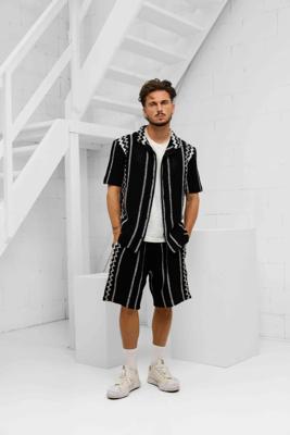 Quotrell Granada Zomerset Heren Zwart - Maat S - Kleur: Gebroken WitZwart | Soccerfanshop