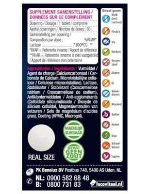 Lucovitaal Lactase 7.000 FCC Tabletten - thumbnail
