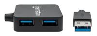 Manhattan Manhattan 162296 hub di interfaccia USB 3.2 Gen 1 [3.1 Gen 1] Type-A 5000 Mbit/s USB 3.2 Gen 1-hub 4 poorten Zwart - thumbnail