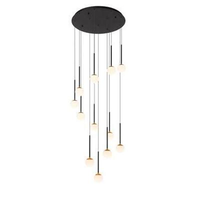 Lucide CALINA - Hanglamp - Ø 69,9 cm - LED Dimb. - 12x7,7W 2700K - Zwart | Premium Lucide CALINA - Hanglamp - Ø 69,9 cm - LED Dimb. - 12x7,7W 2700K - Zwart | Premium