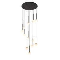 Lucide CALINA - Hanglamp - Ø 69,9 cm - LED Dimb. - 12x7,7W 2700K - Zwart | Premium - thumbnail