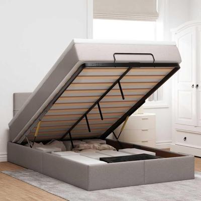 Ottoman bed met matras 120x200cm stof taupe