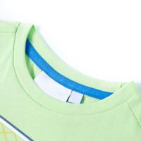 Kindershirt met doelprint 128 limoenkleurig - thumbnail
