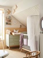 Bedhemel met lovertjes poederroze - thumbnail