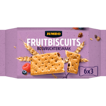 Jumbo Fruitbiscuits Bosvruchtensmaak 6 x 3 Stuks