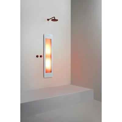 Sunshower Round Medium Plus - Inbouw - Infrarood + Uv - 33 x 140 x 10 cm - Wit