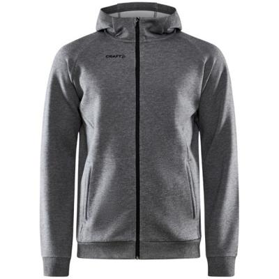 Craft 1910620 Core Soul Full Zip Hood Men - Dark Grey Melange - L