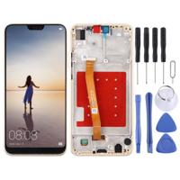 LCD-scherm en digitizer volledige montage met frame voor Huawei P20 Lite/Nova 3e (goud) - thumbnail