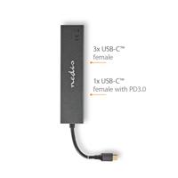 Nedis UHUBU3470AT Usb-hub 1x Usb-c™ 3.2 Gen 2 Male Usb-c™ 3.2 Gen 2 Female With Pd 3.0 / 3x Usb-c™ 3.2 Gen 2 Female 4-poorts Poort(en) Usb 3.2 Gen 2 Usb Gevoed 10 Gbps - thumbnail