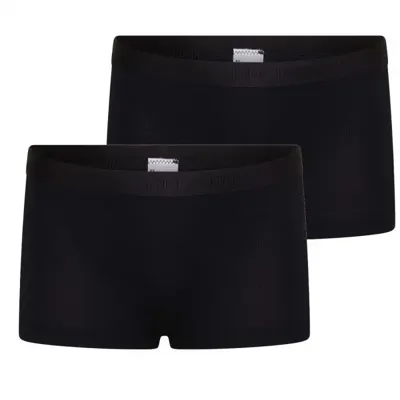 2-pak microfiber meisjes boxer Young - Kinder onderbroek - Elastische band - 140 - Zwart - 140
