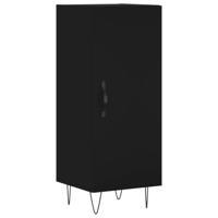 Dressoir 34,5x34x90 cm bewerkt hout zwart - thumbnail