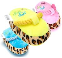 Nobleza Honden piepspeelgoed - Pluche slipper met touw - thumbnail