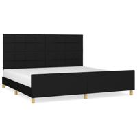 Bedframe zonder matras stof zwart 200x200 cm - thumbnail