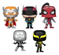 Marvel Spider-Man: Beyond Amazing Funko Pop Vinyl: Prodigy, The Hornet, Prince of Arachne, Spider-Armor Mk I & Spid - thumbnail
