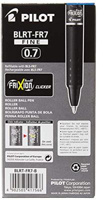 Rollerpen PILOT friXion clicker medium zwart | 12 stuks