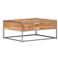 Salontafel 75x75x35 cm massief acaciahout - thumbnail