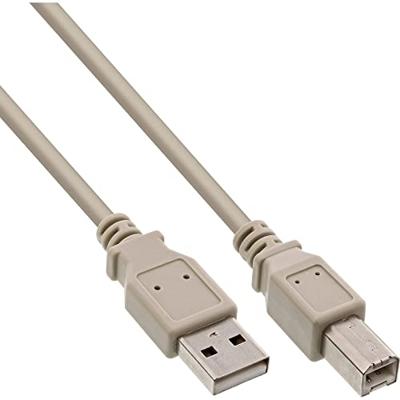 Intos USB 2.0 kabel USB aansluitkabel A/S-B/S 0.5m grijs